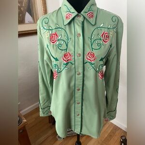 Vintage Retro Scully Women's Cowgirl Western Shirt - Size Small